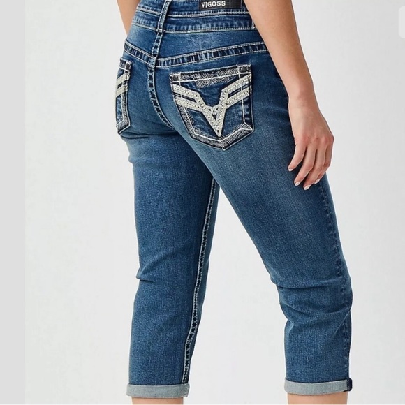 Vigoss Heritage Fit Womens Denim Capri 